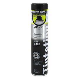 Kiss Tintation Temporary Color Spray Black 2.82 Ounce (Pack of 6)