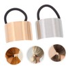 Mikinona Fashion Alloy Metal Hair Ties Stretchy Ponytail Holders for