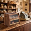 Garvee Double Layer Bread Box – Acacia Wood Bread Bin