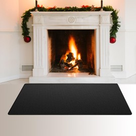 Tirifer Fireproof Fireplace Hearth Mat, Fireplace Hearth Rug, Fire Resistant Rectangular Fire Pit, Heated Floor Mat for Outdoor Grills, Fire Pits, Smokers, Woodstoves, 42" x24”