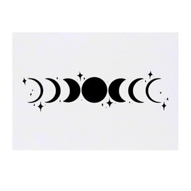 'Moon Phases' Temporary Tattoo - Water Resistant, Skin-Safe, Non-Toxic Transfer (TO00082823)