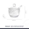WOLFF - Pearl Crystal Beaded Sugar Bowl with Lid and