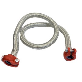 VICTAULIC 72 GH1-C2C  1" X 72" SS BRAIDED FLEX HOSE ASSEMBLY WITH COUPLINGS