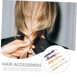WOONEKY 5pcs Gemstone Hair Natural Hair Clips for Women for Parties Birthdays and Daily Wear for