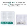 Large White Square Shower Mat Non Slip 27 x 27