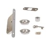 bricoleva.it Sliding Door Lock Set Round Rosette with Key Handle