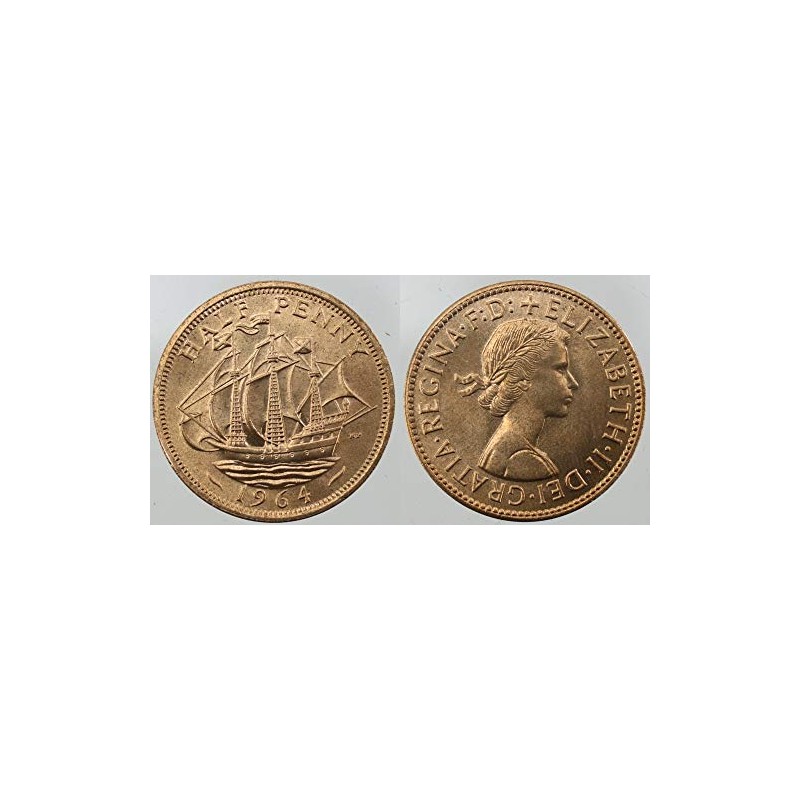 1964 British Uncirculated Half Penny Pre Decimal Coin