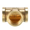 sourcing map Brass Tee Pipe Fitting 1/2 PT Female Thread