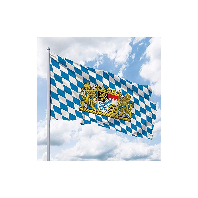 Bavaria Flag - 150 x 100 cm for Flagpole, Bavaria