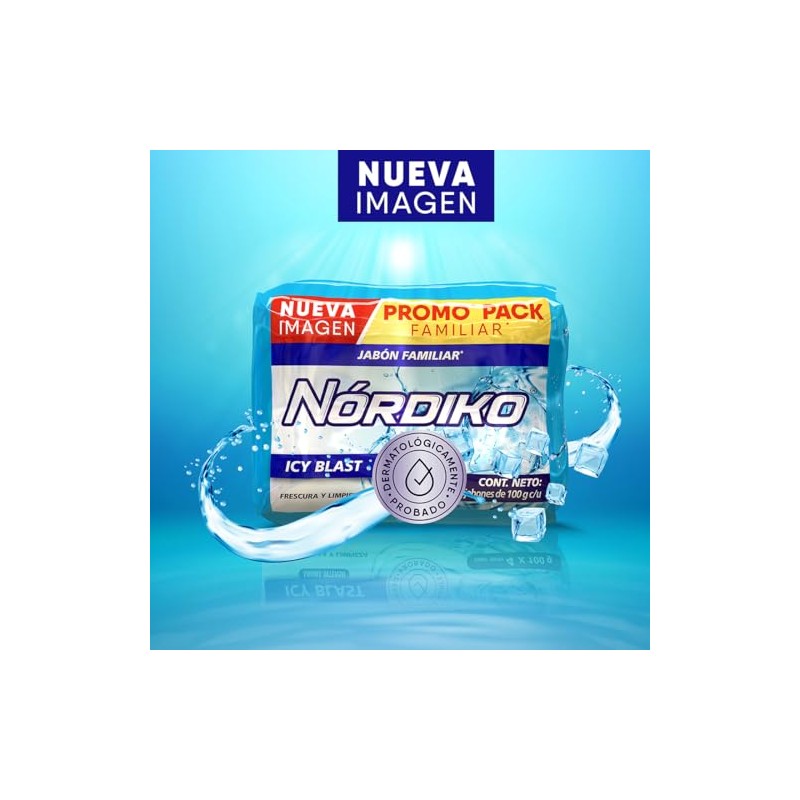 NORDIKO Icy Blast 4 Pack Jabón En Barra Frescura y