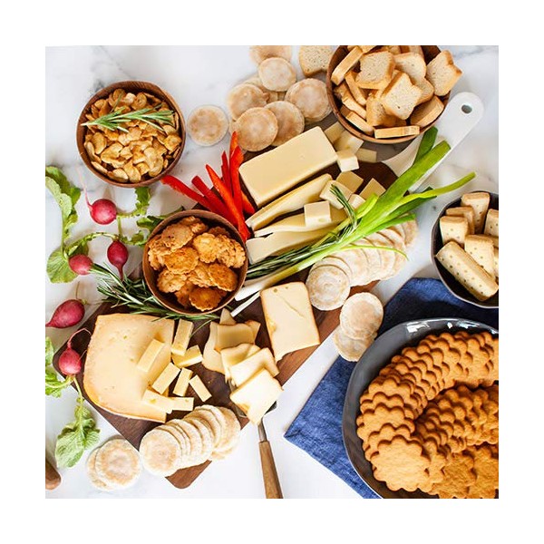 igourmet Food Sampler Gift Basket Filled With International Specialties - Christmas Perfect - Includes an assortment of gourmet world cheeses, crackers and sides