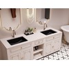 SmartSylva Black Undermount Bathroom Sink, 18 x 14 Inch Rectangular
