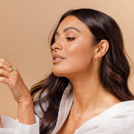 PAVOI 14K Rose Gold Plated 925 Sterling Silver Post Twisted Hoop Earrings | Small Open Hoop Earrings | Women's Braided Hoop Earring