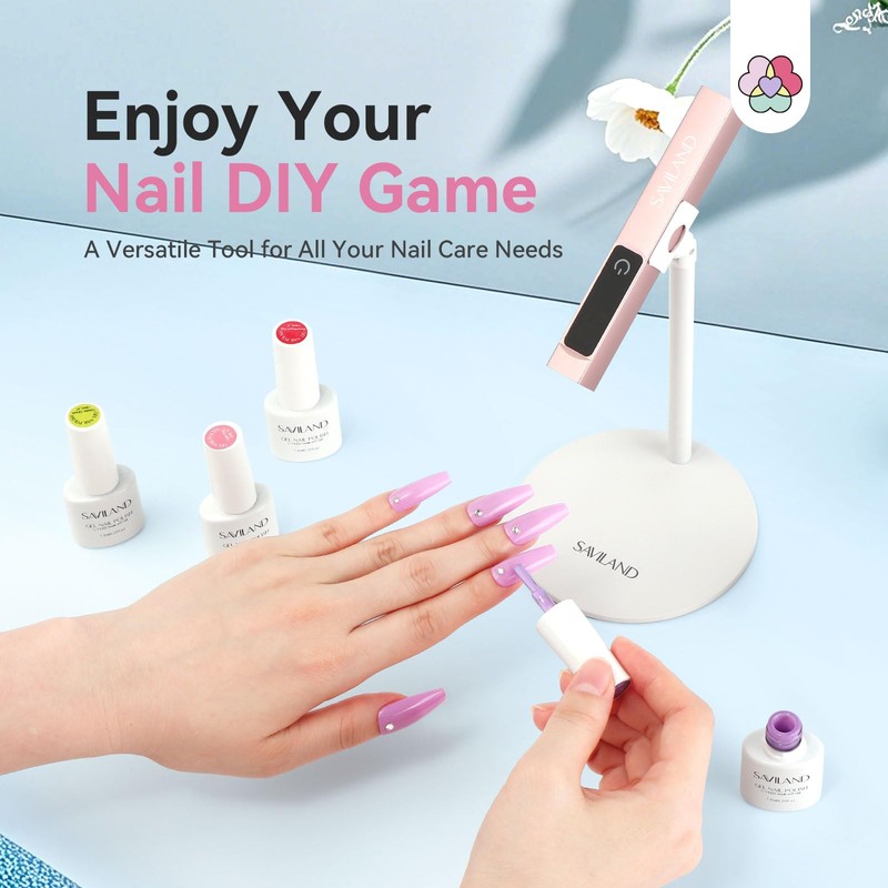 Saviland U V Gel Nail Lamp (Pink)