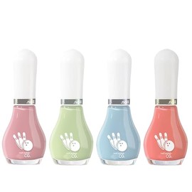 Virellay 4pcs Nagellack auf Wasserbasis Set - Peel-Off Schnelltrocknender ungiftiger Nagellack