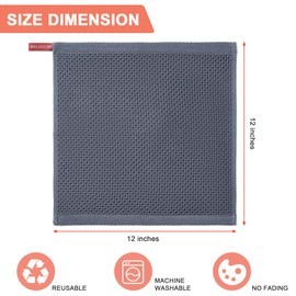 Kitchen Towels，Dish Towels 100% Cotton Waffle Weave Ultra Soft Absorbent Quick Drying Dish Rags，Dish Cloths， Dishcloths Sets，Tea Dowels For Kitchen，Bar Towels，12x12 Inches, 6-Pack, Multi Color