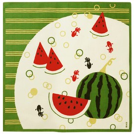 Hamamonyo Kofu (Furoshiki, 19.7 inches (50 cm), Watermelon and Goldfish