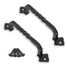 OVOV 2 Pack Barn Door Pull Handle Hardware for Wooden Garden Gate Shed Cabinet Door (4inch)