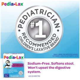 Pedia-Lax Laxative Liquid Glycerin Suppositories for Kids, Ages 2-5, 6 CT, 3 Pack