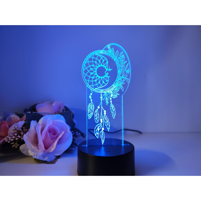Optechvisual Dream Catcher with Moon as Night Light Sleeping Light