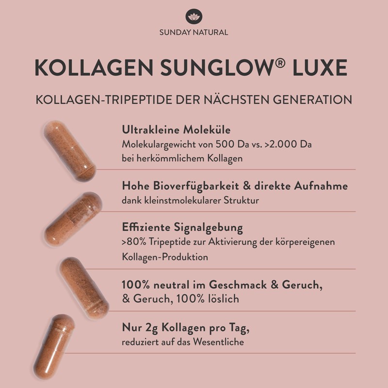 SUNDAY NATURAL Collagen Capsules Plus Ultra SunGlow Luxe - 180