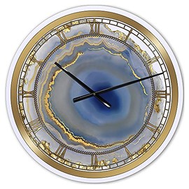 DesignQ 'Water Agate' Oversized Fashion Wall Clock for Home Bedroom Bathroom Office Living Room Decoration,29x29,Clock-TOP 20