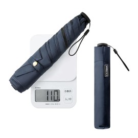Parasol, Lightweight, 3.9 oz (110 g), UV Protection, Light Blocking, Folding, Women's, Compact, For Both Sunny and Rainy Weather, Convenient to Carry, UV Protection, Heat Stroke Prevention, Mother's Day, Gift (Navy)