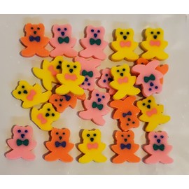 24 Bear Erasers Stocking Stuffers School Teacher Gifts Party Favors Treats Birthday Doctor Therapy Gifts