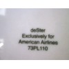 SET of 6 AMERICAN AIRLINES FIRST CLASS WHITE PORCELAIN ENTREE