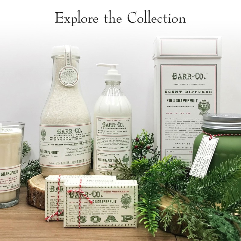 Barr Co. Fir & Grapefruit Reed Diffuser Refill, Invigorating Woody