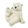 Vivid Arts Polar Bear Sitting Real Life Resin Ornament