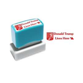 YQBOOM Donald Tru Lives Here Stamp Self Inking Tru Stamp for Business Office Supplies