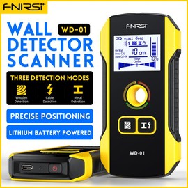 FNIRSI WD-01 Metal Detector Wall Scanner with Newly Designed Positioning Hole for AC Live Cable Wires Metal Wood Stud Find Hardware Home:_WD-02