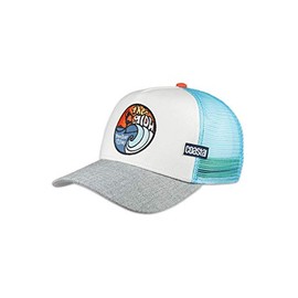 Coastal Trucker Cap The Glow White Turquoise Size: One Size, Off-White/Heather Grey