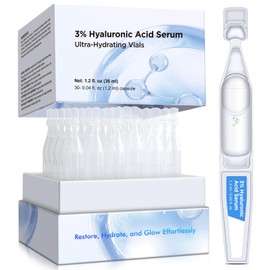 Wake Nature Perfection Hyaluronic Acid – Ultra Hydrating Serum for Smooth– Anti-Aging Formula with Hyaluronic Acid Tubes for Deep Moisture & Skin Rejuvenation – Pre-Makeup Hydration for All Skin Types