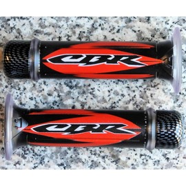i5 Red Logo Gel Hand Grips & Carbon Bar Ends compatible with Honda CBR600RR CBR929RR CBR954RR CBR1000RR CBR1100 CBR600 CBR 600 F3 F4 F4i 600RR 900 929 954 1000 RR 1000RR