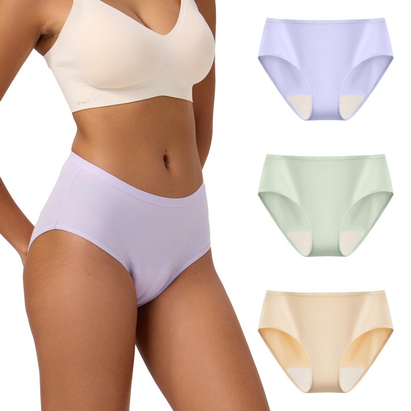 BATTEWA Mid-Waist Incontinence Underwear for Women Leak Proof Panties Protective