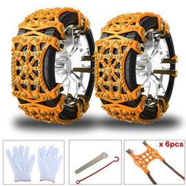 KEEPDSGN 6 pcs Universal Car Snow Anti Slip Tire Chains Emergency For Cars SUV Trucks ATV