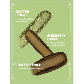 SHEGLAM Glitter Metallic Eyeshadow Palette 8-Color High Pigment Green Gold Long Wearing Horoscope Collection Eye Shadow Palette - Virtuous Virgo