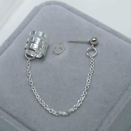 TseenYi Fashion Silver Wrap Tassel Earrings Cuff Climber Earrings Threader Earrings Long Chain Drop Dangle Earrings for Women and Girls