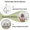 4 Pcs Women's Rain Bonnet with Visor Clear Plastic Rain