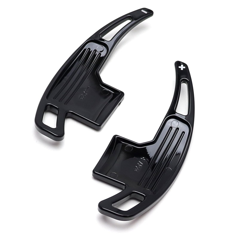 iJDMTOY Gloss Black Finish Larger Paddle Shifter Extensions Compatible with