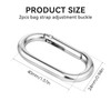 2 Pcs Spring O Ring Clip for Purse Strap -