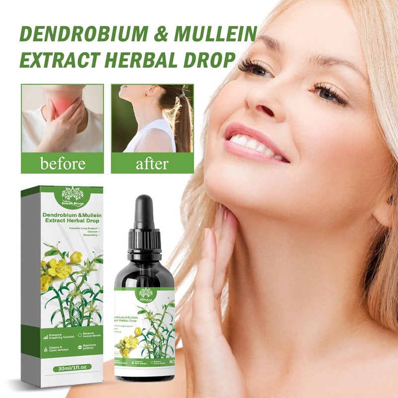 Mullein Leaf Extract For Lungs, Clearbreath Dendrobium & Mullein Extract