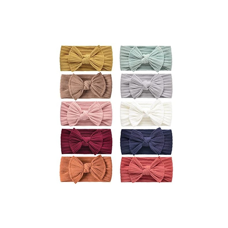 DRESHOW 10 Pack Baby Headbands for Girls Newborn Baby Nylon