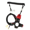 Qiilu Engine Kill Stop Switch 12V Motor Cable Lanyard Kill