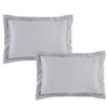 Catherine Lansfield Silky Soft Satin Oxford Pillowcase Pair Silver