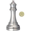 EUREKA 473685 Queen Cast Chess Game, Silver