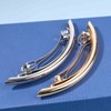 Allereyae Simple Hair Clips Curved Clip Barrette Gold Metal Hair
