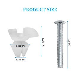 2 Sets Toilet Seat Bolts for KOH-ler 1133024 Hardware Pack, Compatible with KOH-ler Toilet Seats Parts, Non-Slip and Rust-Resistant